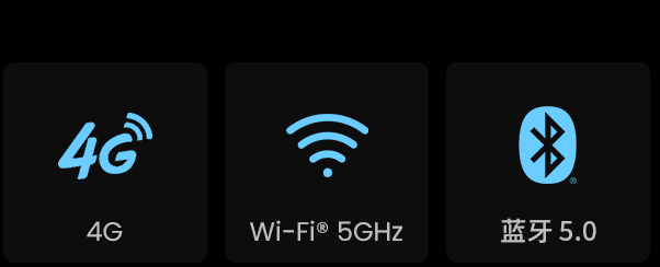 4G Wi-Fi 5GHz Bluetooth 5.0